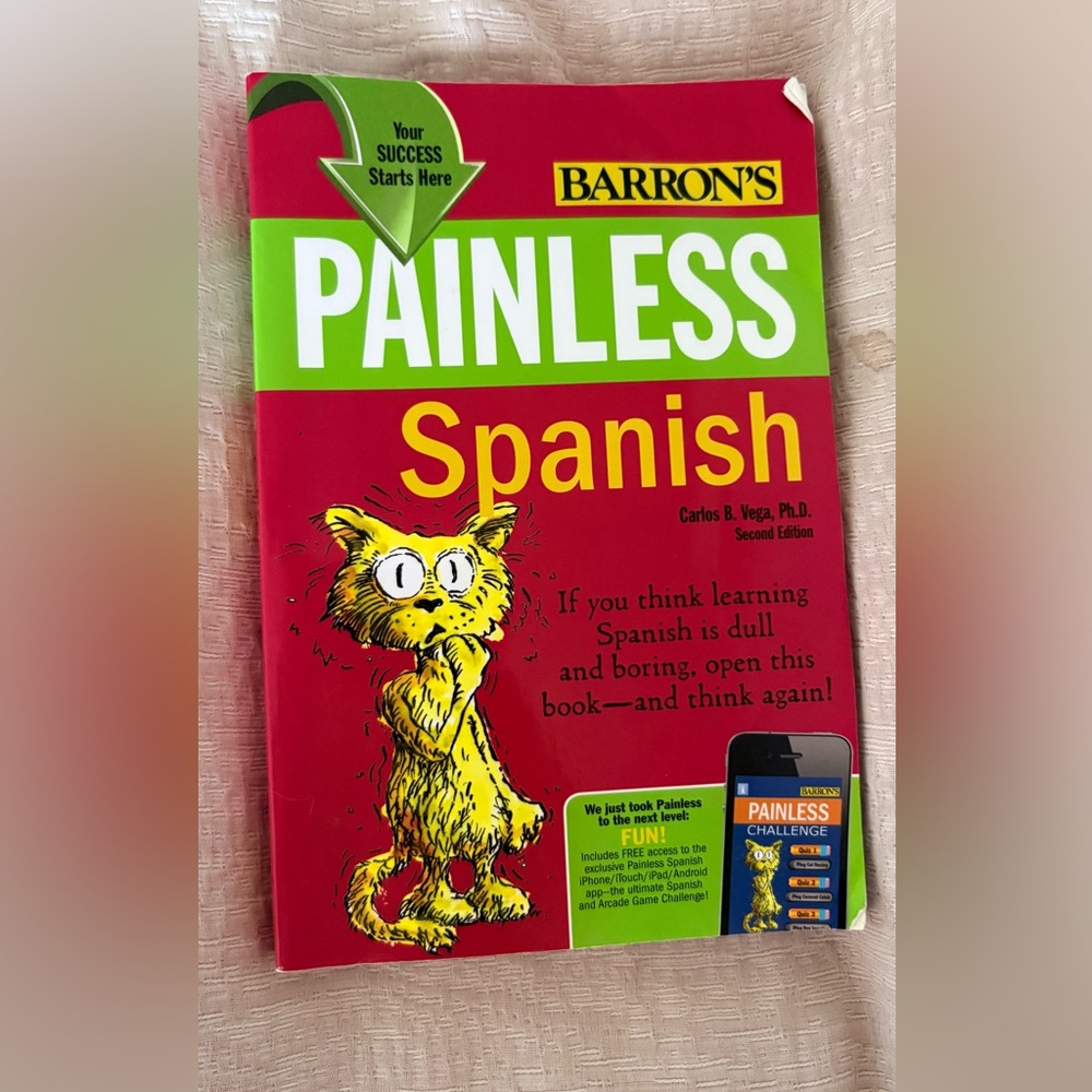 Painless Spanish Book - Red & Green Cover
